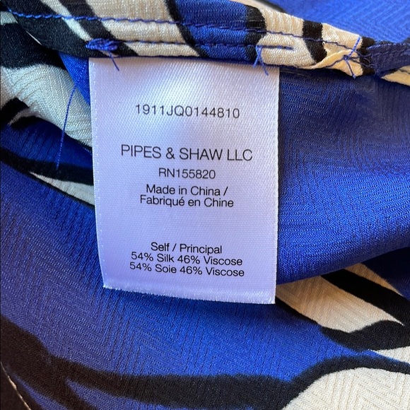 Veronica Beard Blue and White Women's Top - Picture 7 of 7